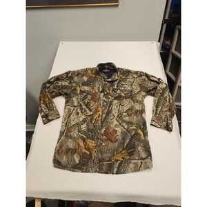 Vintage Winchester Long Sleeve Tree Camo Button Up Shirt Men's Large Vented